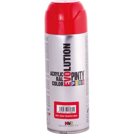Peinture Rouge Signalisation Mat Séchage Rapide, Forte Adhérence, Couleur Ral 3020 - Pinty Plus (1/2)