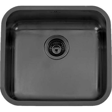 Fregadero de un seno en inox negro Mexico 19 cm(alto) 45 cm(ancho) 45 cm(largo) (1/2)