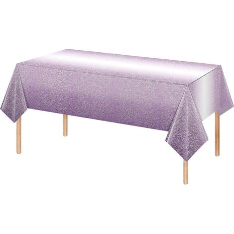 Nappe jetable grande taille 137 x 274 cm, résistante à la décoloration, violette, idéale pour les décorations de fête. (1/5)
