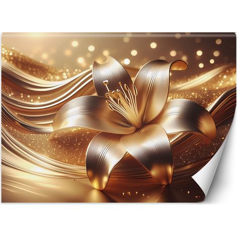 Fototapete Blume Gold Glamour 150x105 cm (1/5)