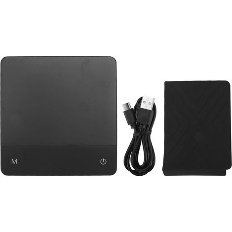 Balance à café électronique 3 kg, rechargeable, avec minuteur et tapis antidérapant et isolant thermique pour bar.-AquaForge (1/5)