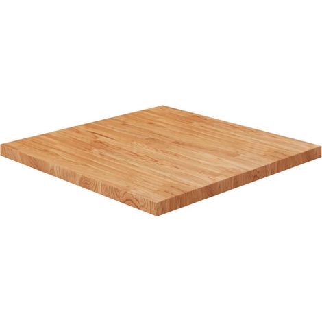 Plateau De Table Plateau et Dessus de Table - carré Marron clair 80x80x4cm Bois chêne traité BV891632 - BonneVie (1/4)