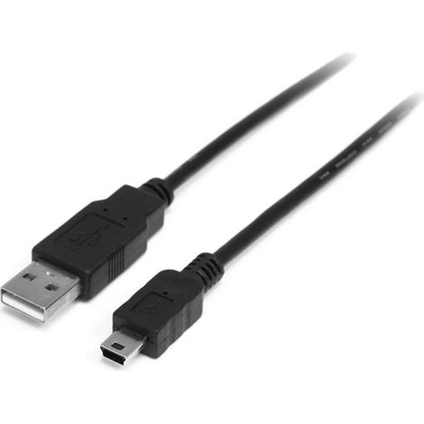 StarTech.com Cable USB de 50cm für Kamera - 1x USB A Stecker - 1x Mini USB B Stecker - Adapter Schwarz (1/5)