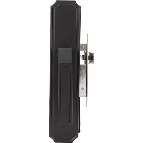 Poignée de porte robuste en alliage d'aluminium antioxydant, facile à monter, levier de porte droit avec 3 clés pour réparation et remplacement. (1/5)
