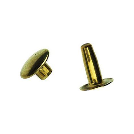 Vynex – Rivet tubulaire laiton 4x12 mm – Lot de 10 pièces – Pour fixation dans matériaux variés – Résistance à la corrosion (1/2)