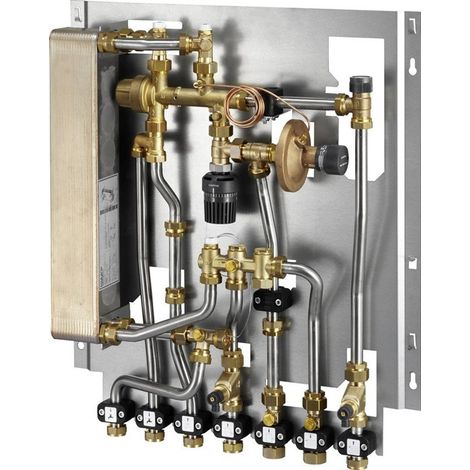 OVENTROP Station d'appartement Regudis W-HTF avec circuit de chauffage direct Plage de puissance 3, 17 l/min, échangeur de chaleur brasé au cuivre, 1341132