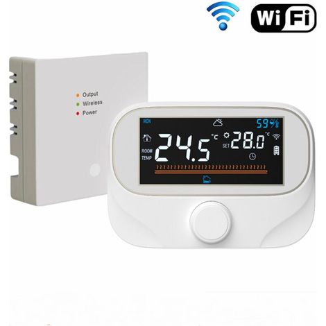 Thermostat connecté pour chauffage électrique – Compatible WiFi et commande vocale – Contrôle à distance sans fil RF 433MHz (1/4)