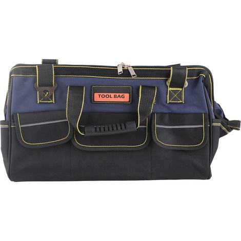 Sac à outils en tissu Oxford épais résistant à l'usure, porte-outils multifonctionnel pour électricien, 53 cm (21 pouces). (1/5)