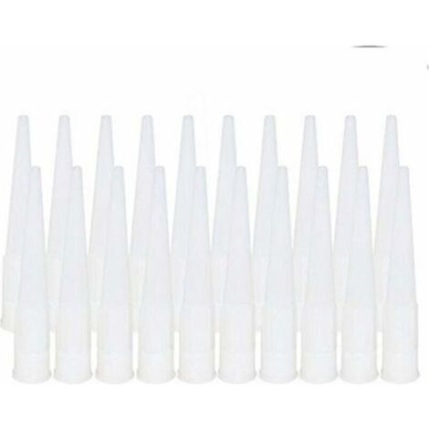 20 Pièces Cartouche Douilles Silicone Douilles embouts de Remplacement en Silicone Pointes Cartouche Cartouche Buses Buses(Diamètre intérieur de l'interface : 15 mm) (1/4)