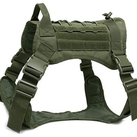 Harnais Tactiques pour Chien M Marron, Gilets à Anneaux pour Chiens de Travail Militaires, Harnais Militaires Chien d’Entraînement sans Tension, avec Pinces à Sangle pour Randonnée et Chasse (1/5)