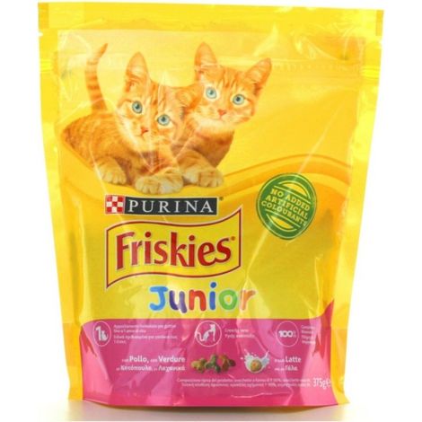Friskies Junior Cats Hühner-, Gemüse- und Milchkroketten Purina 375 Gramm
