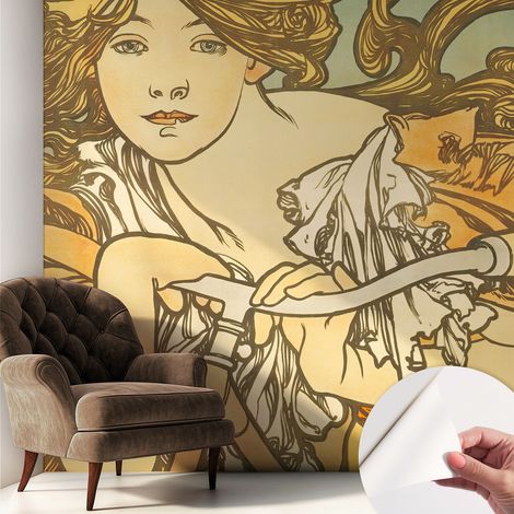 Fototapete Selbstklebend - trendige Wanddeko - Schlafzimmer - Wohnzimmer Frühlingseleganz 250x250 cm (1/5)