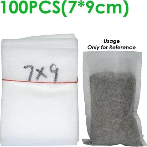 Sacs de culture de semis - Non tissé - Biodégradable - 7x9cm - 100 pièces - Blanc