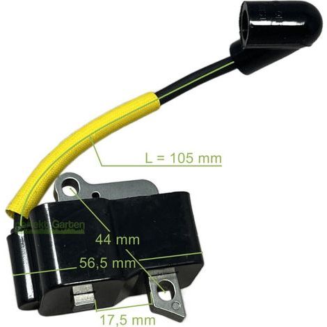 Lot de 2 bobines d'allumage compatibles avec débroussailleuses Jonsered GC/GR 2036, 2032, 26 et Walbro MB19-1, remplace 5370385-01, allumage haute performance pour moteur 2 temps. (1/4)
