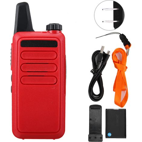 Mini talkie-walkie ultra-fin anti-interférence HD bi-directionnel compatible Baofeng Modèle F (1/5)