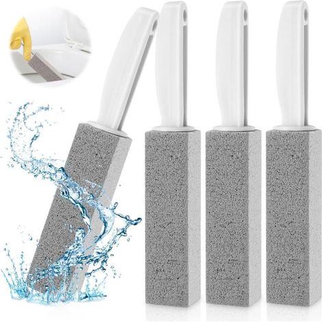 4 Pièces Pierre de Nettoyage avec PoignéE Nettoyant,Brosse de Nettoyage en Pierre Ponce,pour Toilettes,Cuisine,Salle De Bain,Piscine et MéNage de la Maison (1/4)