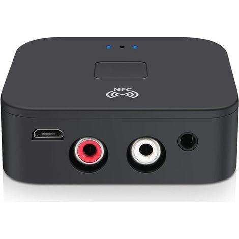 Récepteur de Musique 3,5 mm/Bluetooth 5.0, Adaptateur Audio Bluetooth NFC, Adaptateur Audio sans Fil HiFi, Distance de Transmission du de 10 m/32,8 pi, pour système Audio de (1/5)