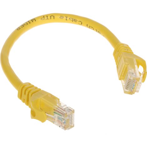 Patchkabel RJ45/0,2-Gelb 0,2 m