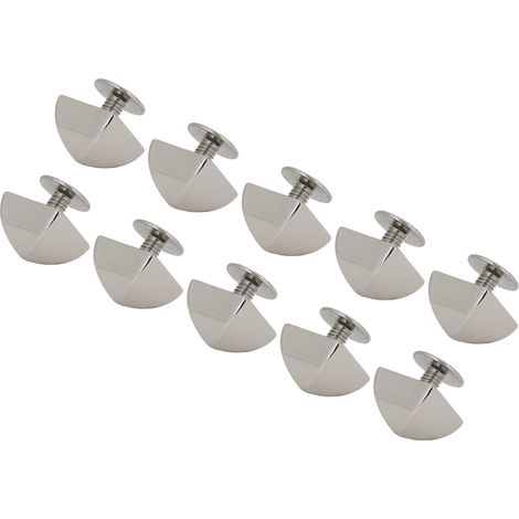 Lot de 20 rivets pyramidaux carrés en métal de 10 mm et vis PH pour projets en cuir, couleur argent. (1/5)