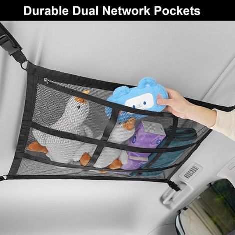 Filet De Rangement Pour Toit - 80 Cm X 55 Cm - Compatible Voiture SUV Van Jeep - Polyester Haute Résistance - 1 Pièce (1/5)