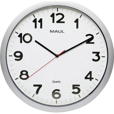 Horloge murale Maul 9054195 à quartz 40 cm x 400 mm x 35 mm x 48 mm argent