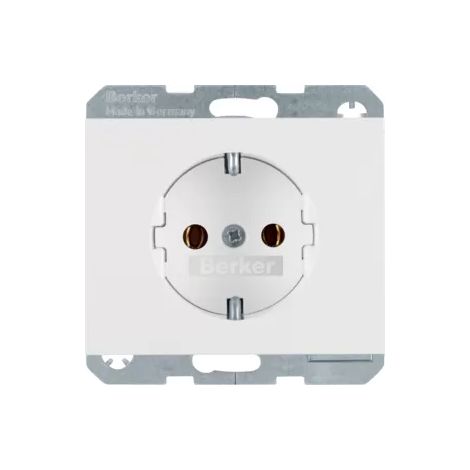 Berker Steckdose SCHUKO K1 polarweiß mit Zen 41157009 (1/2)