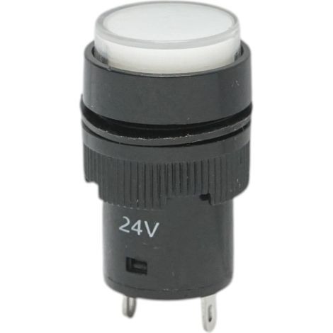 Indicatore di segnale industriale LED bianco 24V Ø 16mm Breckner Germany (1/4)