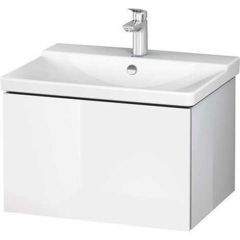 Meuble sous-vasque L-CUBE 620x481x405mm Gris Doloaveci brillant