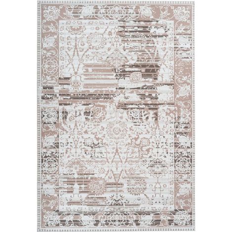 Tapis Vintage à Poils Courts "Galaxy VI" Beige 120 x 180 cm (1/4)