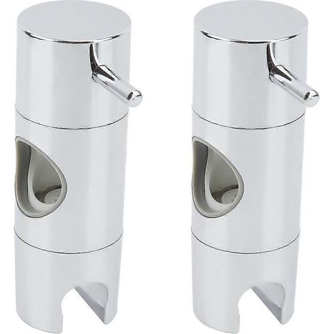 Support de réglage chromé pour pommeau de douche (2 pièces) (1/5)