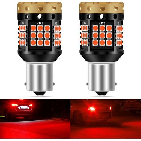 Ampoules LED P21W 45-SMD pour feux de recul, lumière rouge ultra brillante (2 pièces) (1/5)