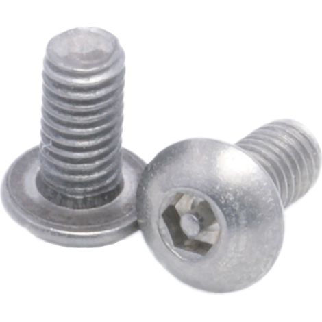 Vis de sécurité inviolable, M3 x 6mm, tête Bouton, en Acier Inoxydable A2 304 ( Prix pour Sachet de 100 )