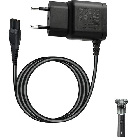 Chargeur Rasoir 15V pour HQ8505, Alimentation pour Rasoir Électrique et Tondeuse, Compatible Série HQ7,HQ5,HQ6,PT7,AT,S5 S6 S7 S9 QP6510 QP6520 MG7720 MG7710 BT5509, Câble 1.5M Noir (1/5)