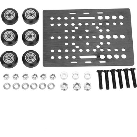 Ensemble de poulies et roulements pour plaque de guidage de portique, compatible avec les actionneurs linéaires Opennbuilds de type V NEMA 20-80 mm