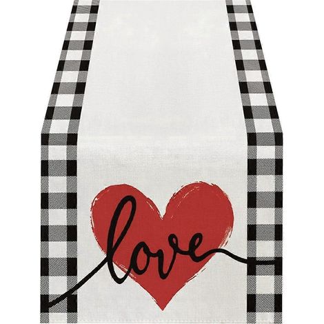 Chemin de table Saint-Valentin, à pois, 33 x 275 cm A-- (1/5)