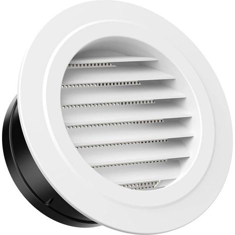 125mm Grille de Ventilation en Plastique Aeration Ronde avec Moustiquaire Grille pour Intérieur et Extérieur Entrées et Sorties d'a (1/5)