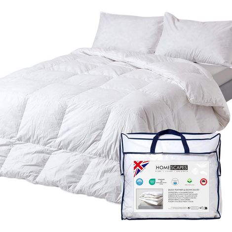 HOMESCAPES Duck Feather and Down 13.5 Tog Super King Size Winter Duvet (1/5)