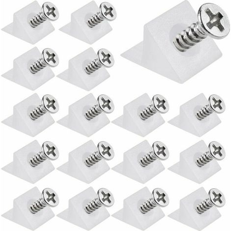 Ulisem Supporti posteriori in plastica per cassetti, kit di riparazione per cassetti con viti, rinforzi per cassetti di mobili, kit di riparazione per cassetti cedevoli (100 pezzi)