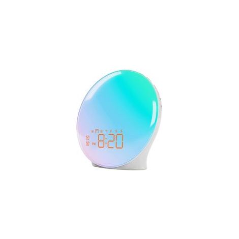 Projecteur Lumineux de Réveil aux Couleurs Changeantes - Simule les Cycles Naturels de Lumière pour un Réveil en Douceur - Fonctions LED RVB, Veilleuse et Sons d'Ambiance (1/5)