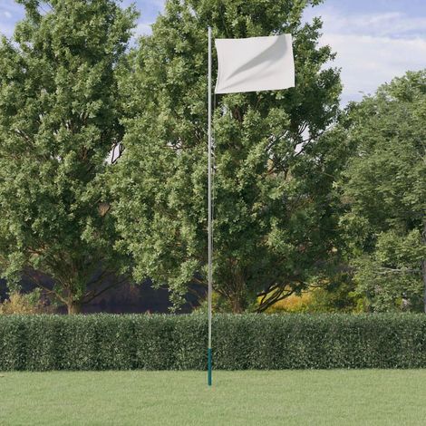 Mástil de bandera modular aluminio plateado 6,23 m vidaXL (1/5)