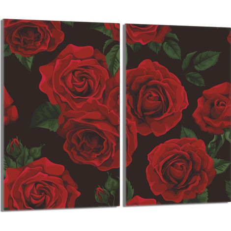 Protector de cristal para estufa 2x30x52 Rosas (1/5)