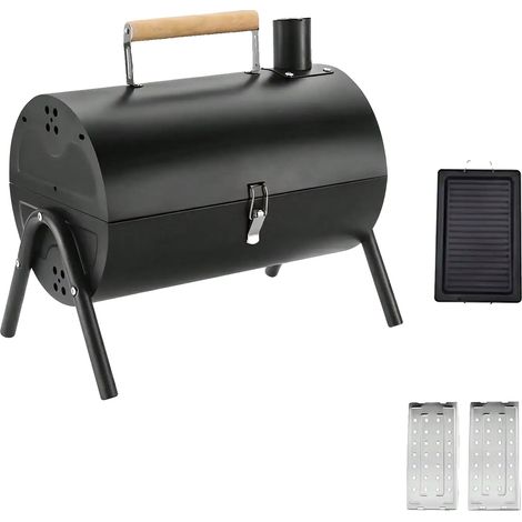 Gril à charbon, Design léger, Compact et portable, noir (1/2)