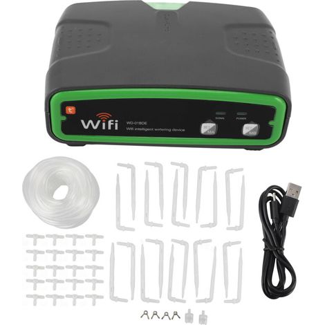 Système arrosage auto intelligent double pompe WiFi, contrôle distance via appli, mémoire et minuterie, silencieux pour balcon et jardin (1/5)