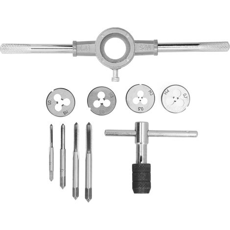 Kit de taraudage et de filière en acier allié, clé de taraudage métrique, outils de filetage, de coupe et de réparation (1/5)