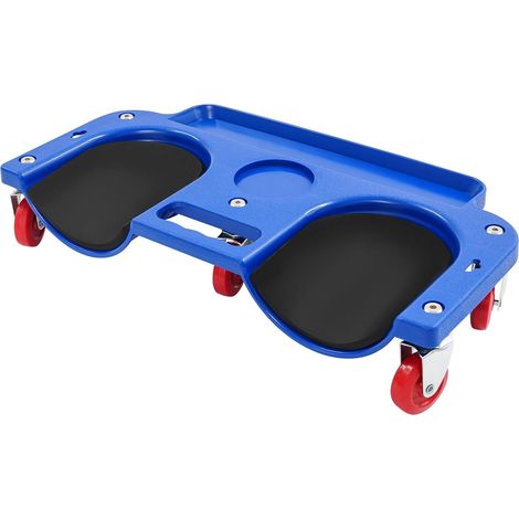 Protection de Genoux avec Rouleaux, Planche à Genoux d'Atelier avec 5 Roues Pivotantes, Support 100 kg, Tablette et Poignée, Genouillères à roulettes pour Réparations Auto (1/5)