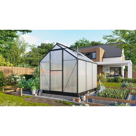Vitavia Gewächshaus "Eos 4600", schwarz, 4,6 m², 6 mm HKP (1/5)