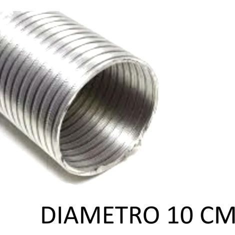 TUBO X STUFE/CAPPE ALLUMINIO FLESSIBILE DIAMETRO 10 CM (1/3)