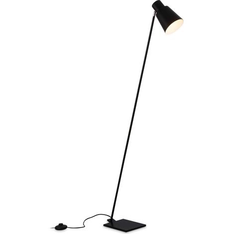 Lampadaire comme décoration dans le salon et lampe de lecture, Lampe orientable, Lampe de salon, Pédale, Éclairage indirect, Noir (1/5)