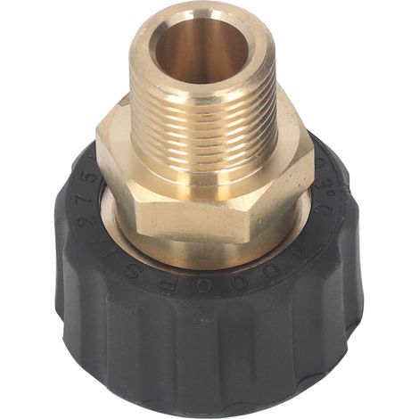 Ortviai Raccord Adaptateur pour Nettoyeur Haute Pression – Embout Mâle G3/8 vers Femelle M22 15 mm en Laiton, 5000 PSI