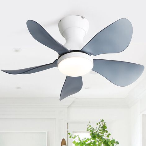 Ventilatore da soffitto piccolo e moderno da 73,5 cm con telecomando a 6 velocità DC - Bianco (1/5)
